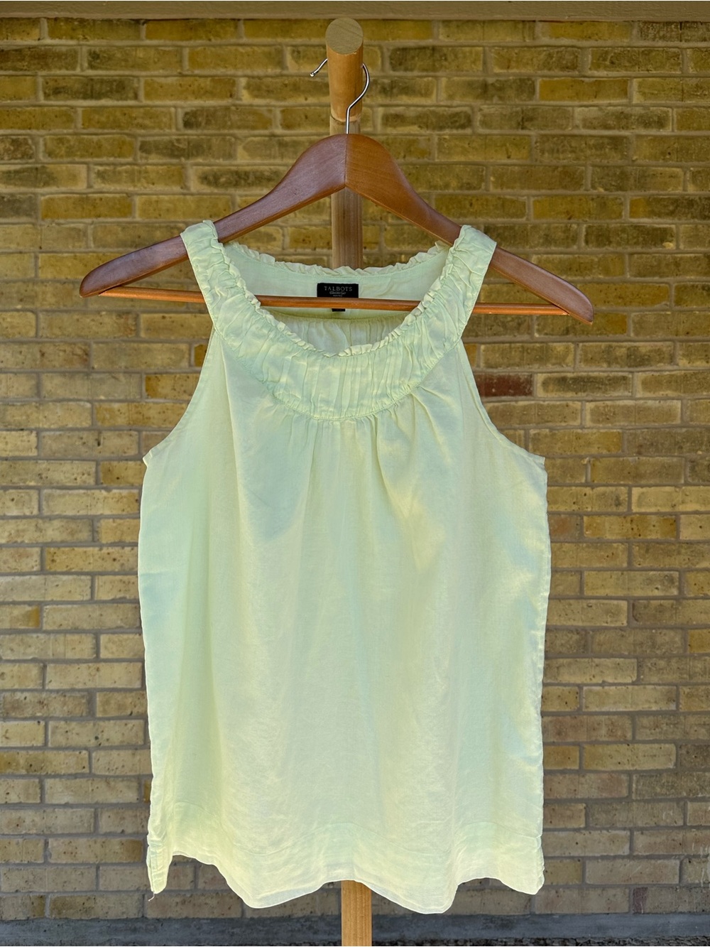 Talbots Mint Green Smocked Sleeveless Cotton Cami – 4P